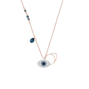 Shi Jia high version devil's eye necklace female Swarovski element crystal devil's eye clavicle chain manufacturers on behalf of the hair