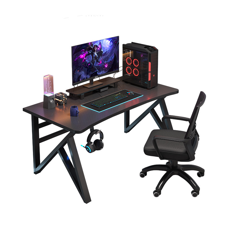 Mesa de escritorio de computadora de estilo de competencia eléctrica de bricolaje, dormitorio doméstico, escritorio simple, escritorio para estudiantes, combinación de mesa y silla