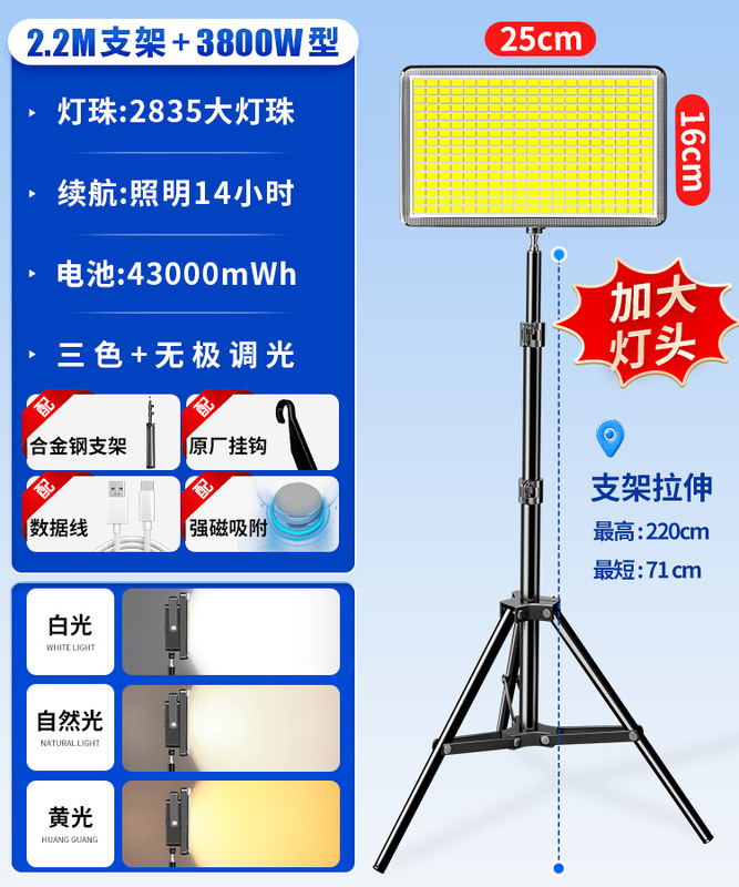 摆摊夜市灯充电照明灯地摊专用led灯超亮户外移动式露营灯应急灯|undefined