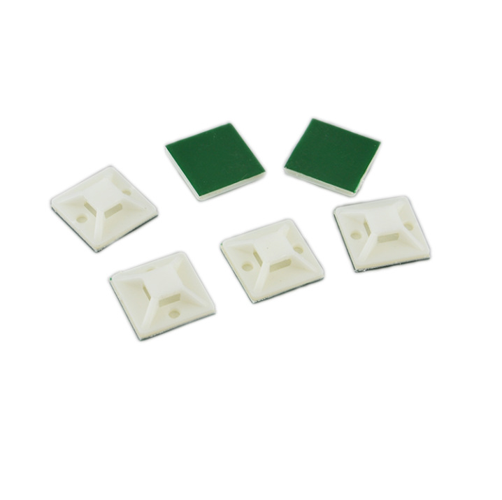 供应 20X20MM 绿胶定位片吸盘 自粘式扣线座 扎带固定座吸盘