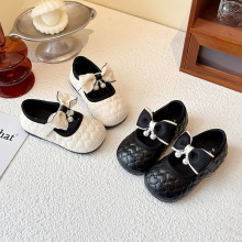 小香风童鞋小皮鞋批发2025年春季新品韩版蝴蝶结时尚洋气软底单鞋