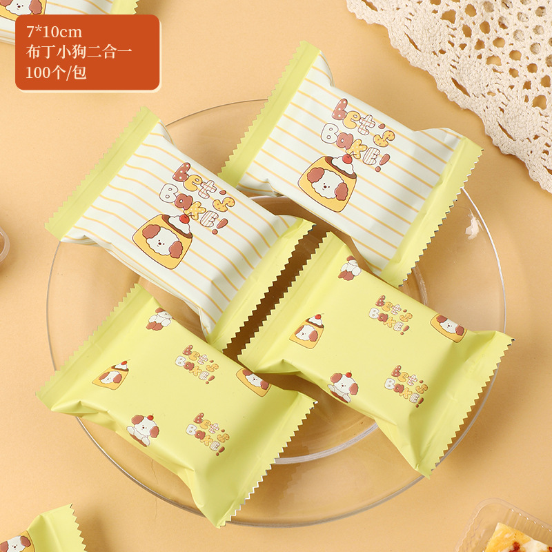 7*10cm [알루미늄 필름 푸딩 강아지 투인원] 1팩당 100개, 100개/팩, 복합필름