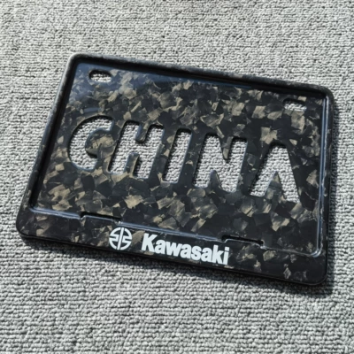 Nömrə qabı, Suitable for Dry Carbon Fiber - motorcycle-molded-dry-carbon-forged-snowflake-carbon-white-industrial-logo