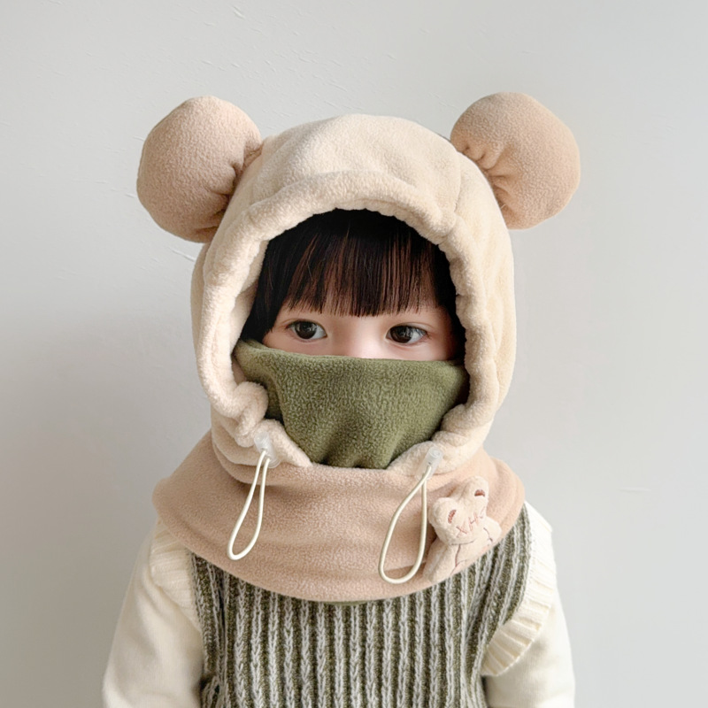 Sombrero para bebés de invierno más vello grueso sombrero a prueba de frío para niños y niñas máscara de viento de otoño y invierno