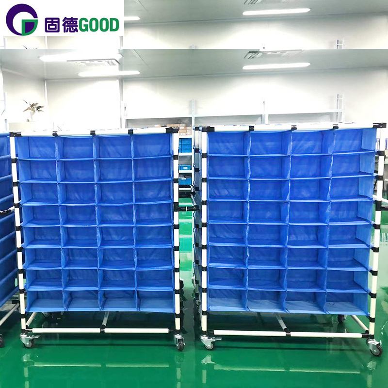 工业涤纶布袋周转车 布袋料架布袋推车架料 布隔档料架 物流台车