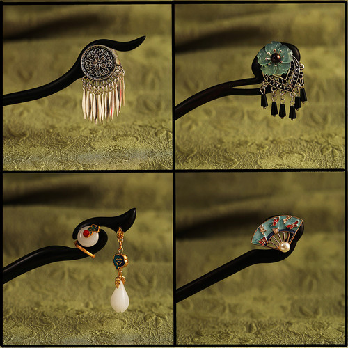 Gothic Style Modern Chinese Sandalwood Hair Pin U-shaped Daily Pinned Hairpin Vintage National Style Unique Design Wood Hair Pin