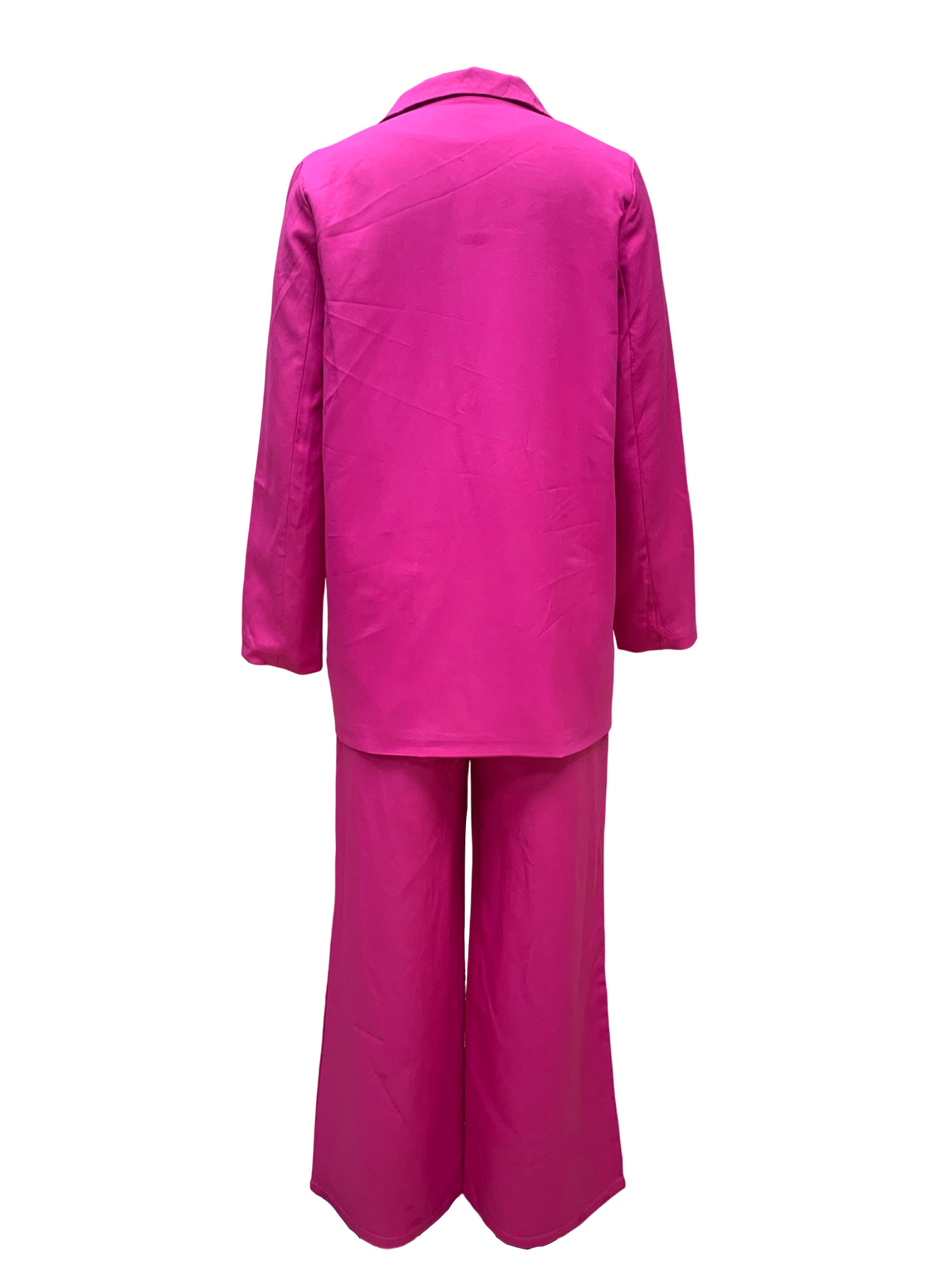 Women's Clothing 2024 Spring New Women's Fashion Temperament Lapel Long Sleeve High Waist Trousers Two piece Set_voghion.com