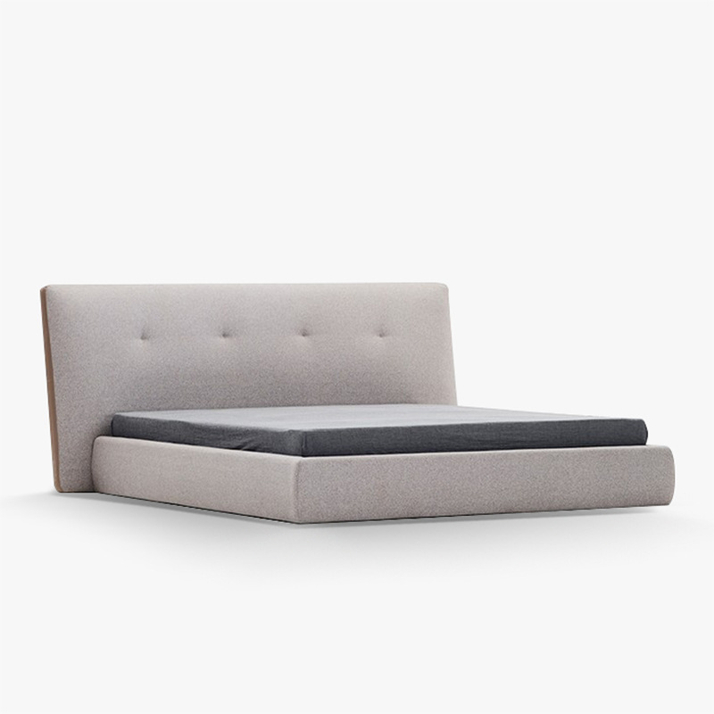 簡潔布藝床宅寂風現代簡約北歐主臥室寬屏雙人1.8米極簡設計師床