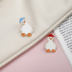 Creative cute cartoon Japanese-style duck pin badge, badge emblem Instagram personality student girl clothing matching accessories