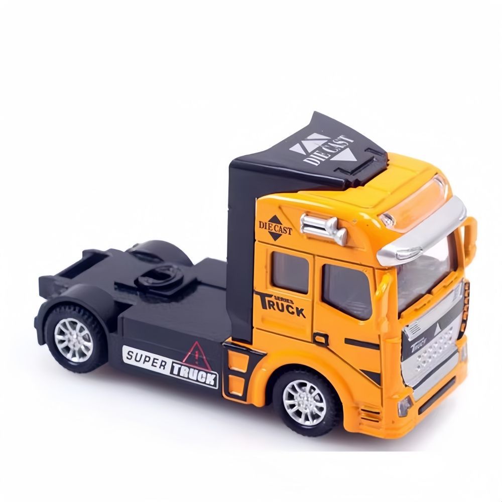 Contenedor de aleación gran camión juguetes para niños niños ingeniería de transporte de tracción gran contenedor semicolgante modelo de coche pequeño