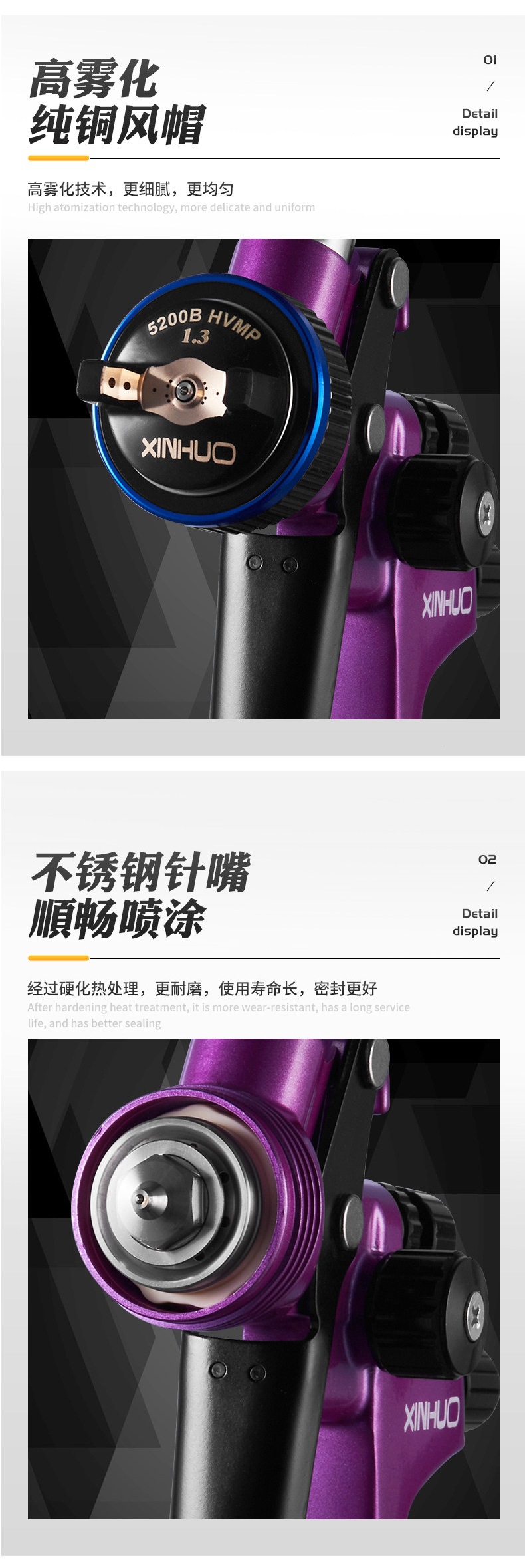 Varnish topcoat spray gun, automotive sheet metal furniture spray gun, multi-color spray gun for both oil and water-based paints, others