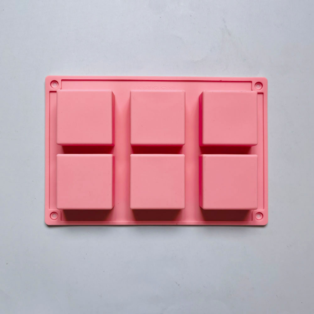 6 jabon cuadrado 310 molde de silicona pastel hecho a mano molde de jalea de pastel herramientas de horneado