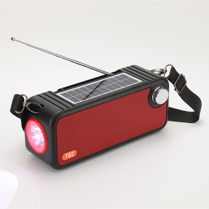 Transfronterizo TG637 altavoz Bluetooth portátil al aire libre doble tarjeta de linterna solar subwoofer