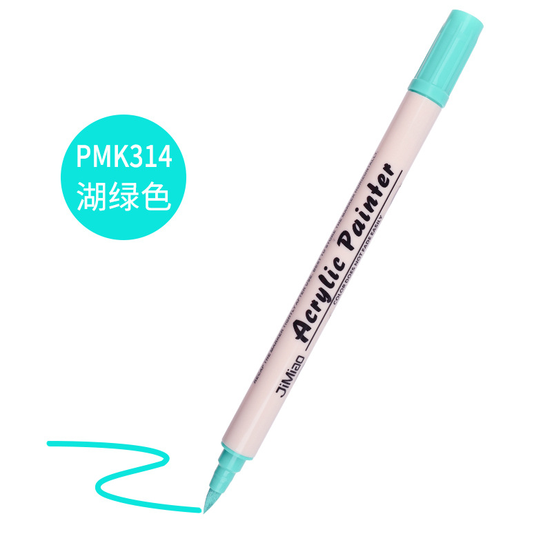 Marcador de acrílico nuevo núcleo de algodón pluma de doble cabeza 36 color marcador único al aire libre pintura acrílica acuarela pluma