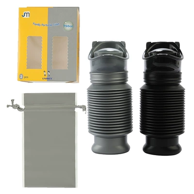 Emergency Urinal Set for Men – Kempinq və səyahət - gray-black-gray-suit-send-storage-bag