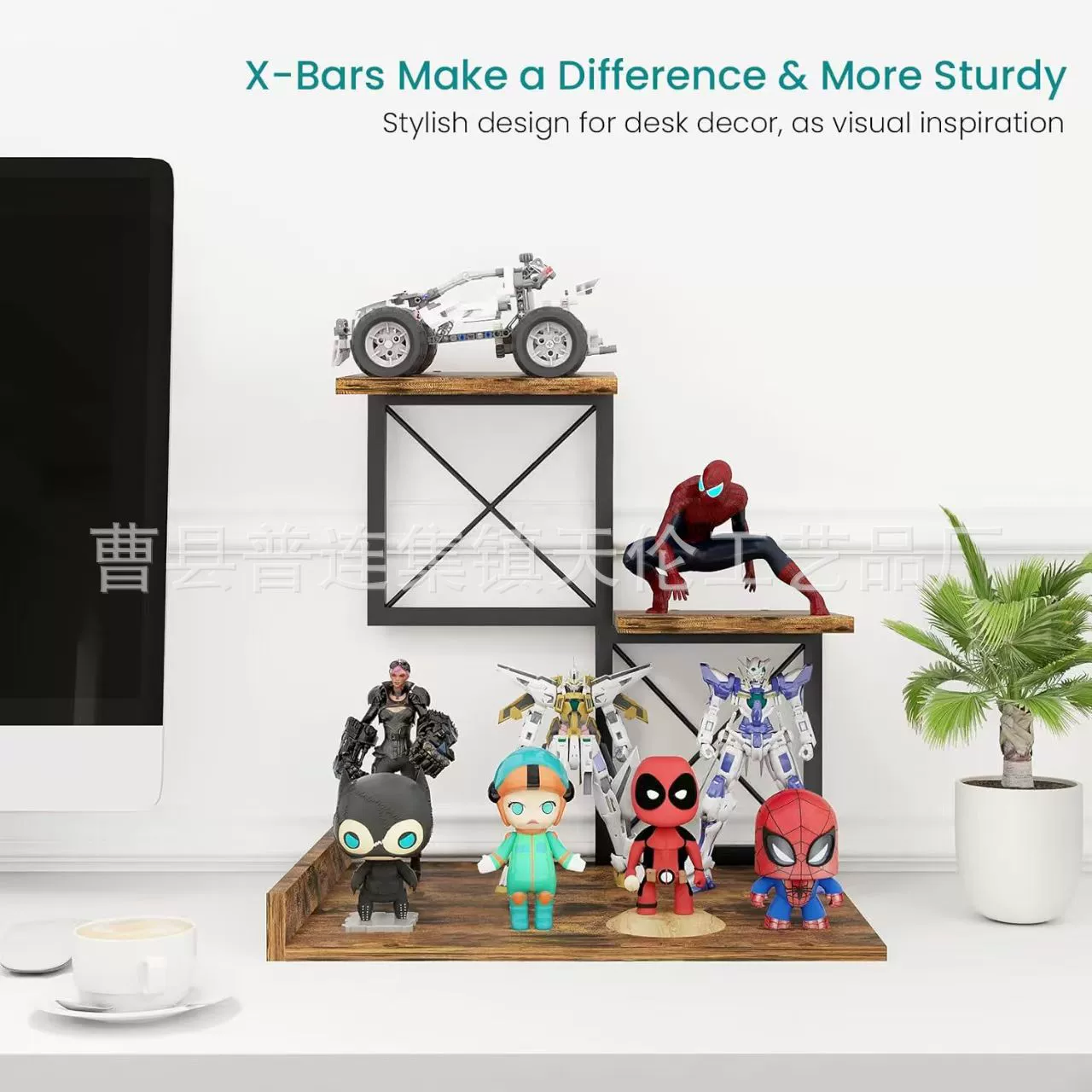 Кросс-бордерная деревянная стойка для хранения из железа и дерева, настольный органайзер для книг, деревянная подставка для цветов, стойка для хранения кукол и игрушек