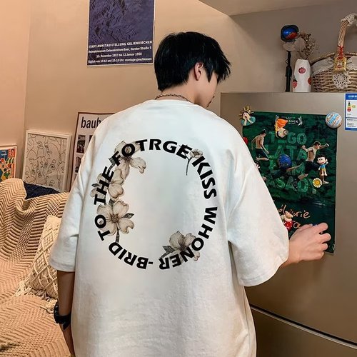 Summer Short Sleeve Men's and Women's T-Shirts, Hong Kong Style, Student Pure Cotton Solid Color, Five-Button Collar, Unisex Style