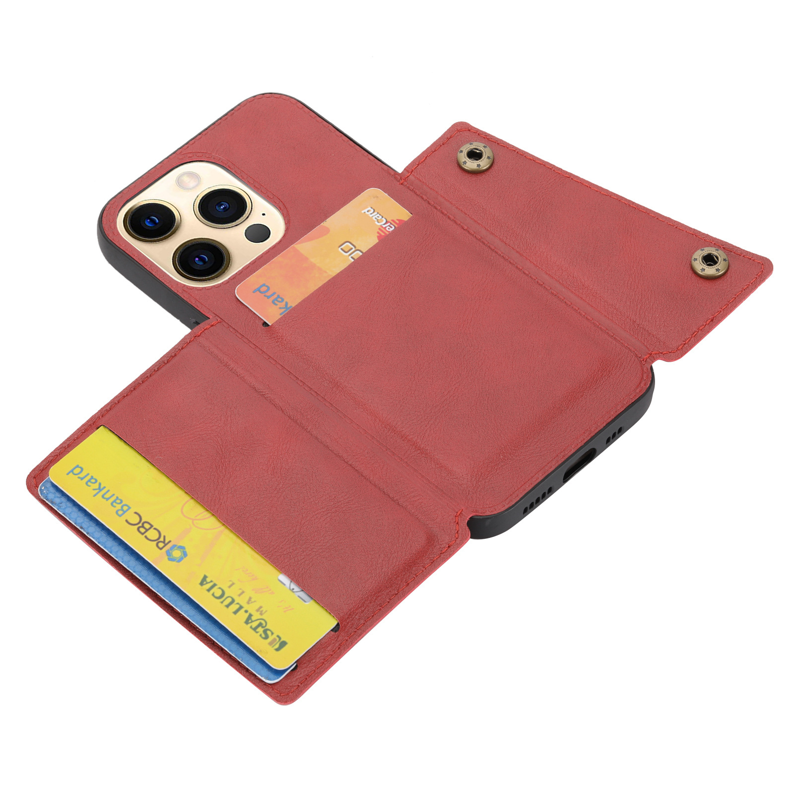 Magnetische Handyhülle Mit Kartenfach Für Iphone 15 Pro Und S23 Ultra_voghion.com
