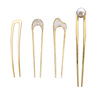 Metal accessory, hairgrip, Chinese hairpin, European style, simple and elegant design