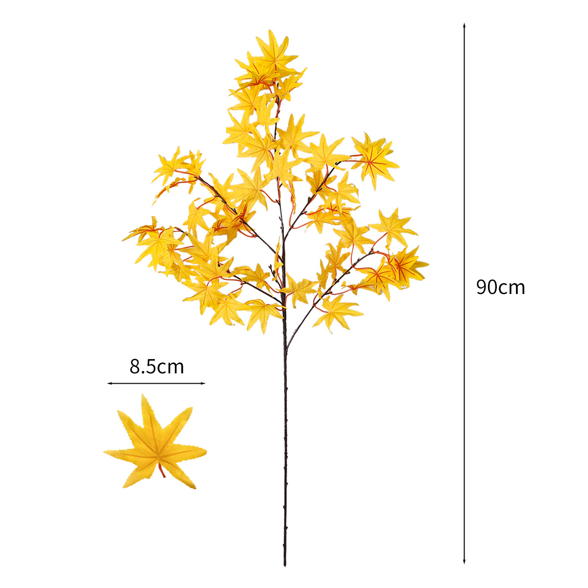 Halloween colgante de otoño imitación de hojas de arce Amazon Decoración de Acción de Gracias colgante de pared imitación de hojas de arce Halloween caña