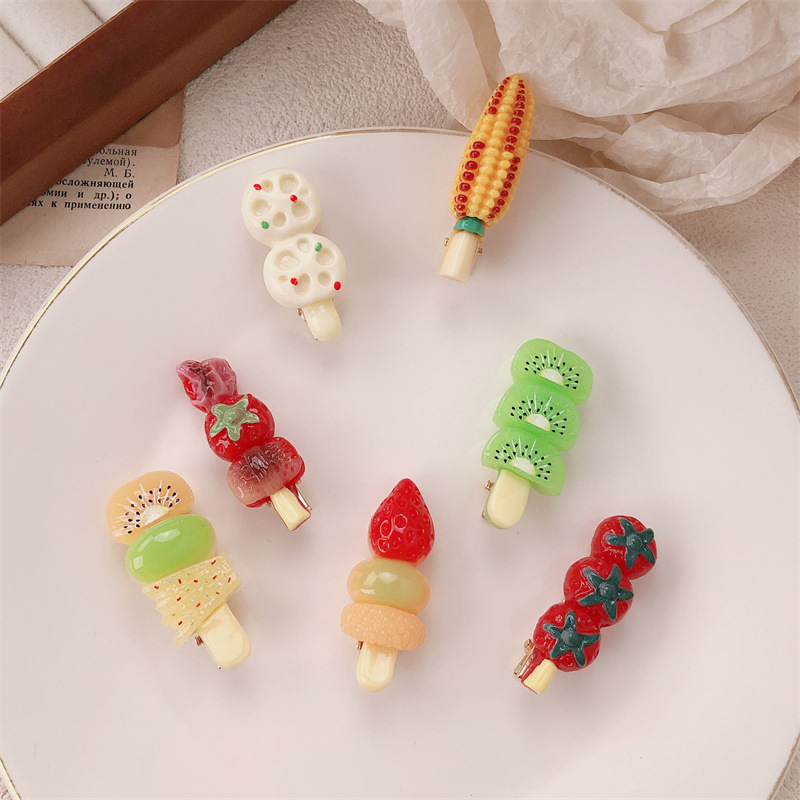 7g Weight Hair Clip Hair Accessories Type 1 Piece Quantity Holiday, Street Occasion Acrylic Material Fruit Pattern All Seasons Season Women's Gender Cute Style Cute Women's Fruit Acrylic Hair Clip 3
