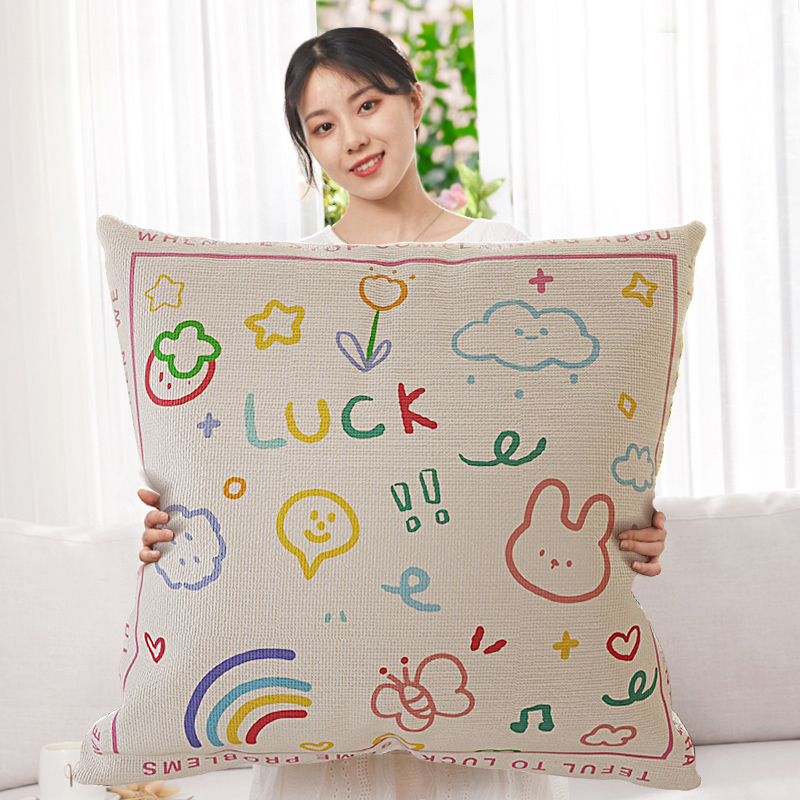 낙서 천국 브로케이드 베개