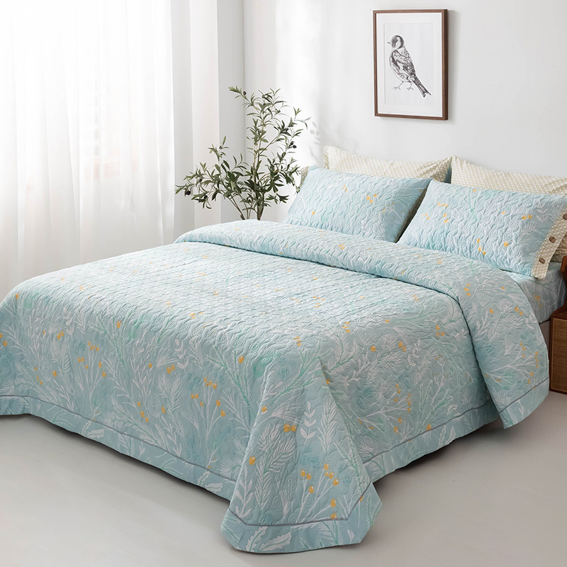 cubierta de cama de algodón intercalado de alta densidad, cubierta de cama de algodón intercalado de cuatro estaciones, cubierta de cama de quilting multifuncional