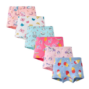 Children's Underwear Girls Cotton Cartoon Boxers Boxers Girls Pupils Breathable Cotton Baby Shorts Head