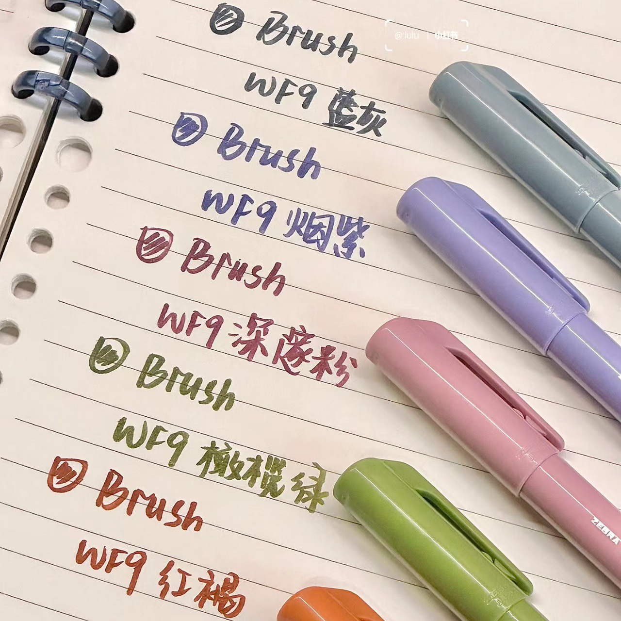 Cebra japonesa WF9 pluma de belleza ahumada pequeña escritura regular cepillo de caligrafía de cabeza suave pluma de práctica de caligrafía inglesa