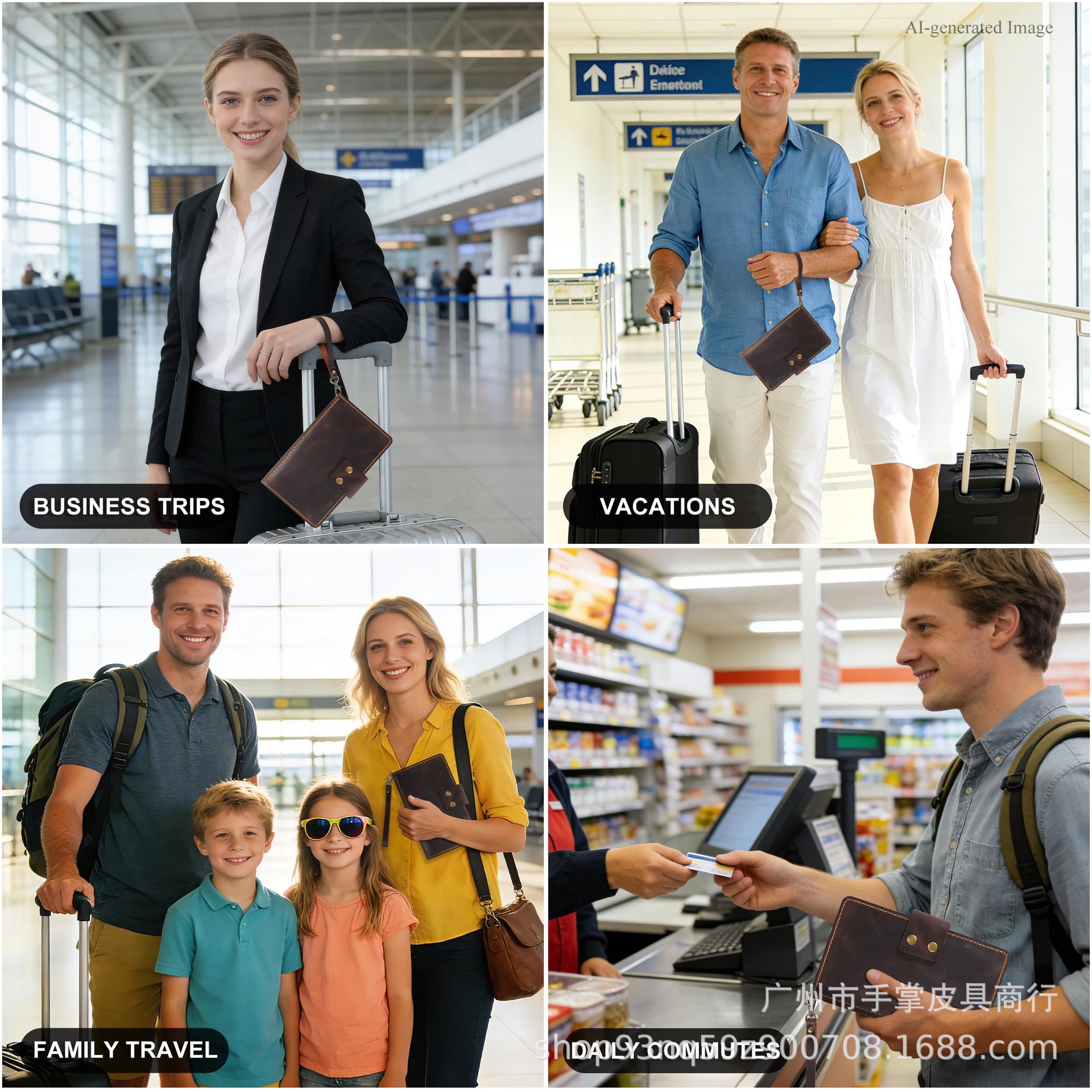 Leder-Reisepass-Organizer Vintage großes Fassungsvermögen Kartenetui