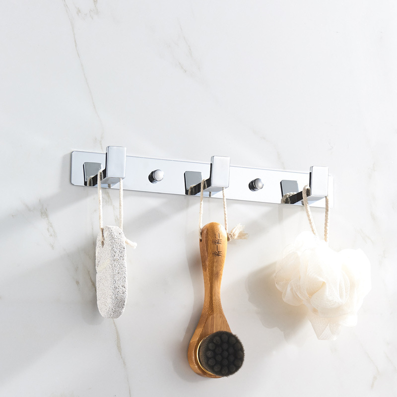 Stainless steel closet door hanging hooks, bathroom and toilet towel hooks, wall hooks, hangers without drilling