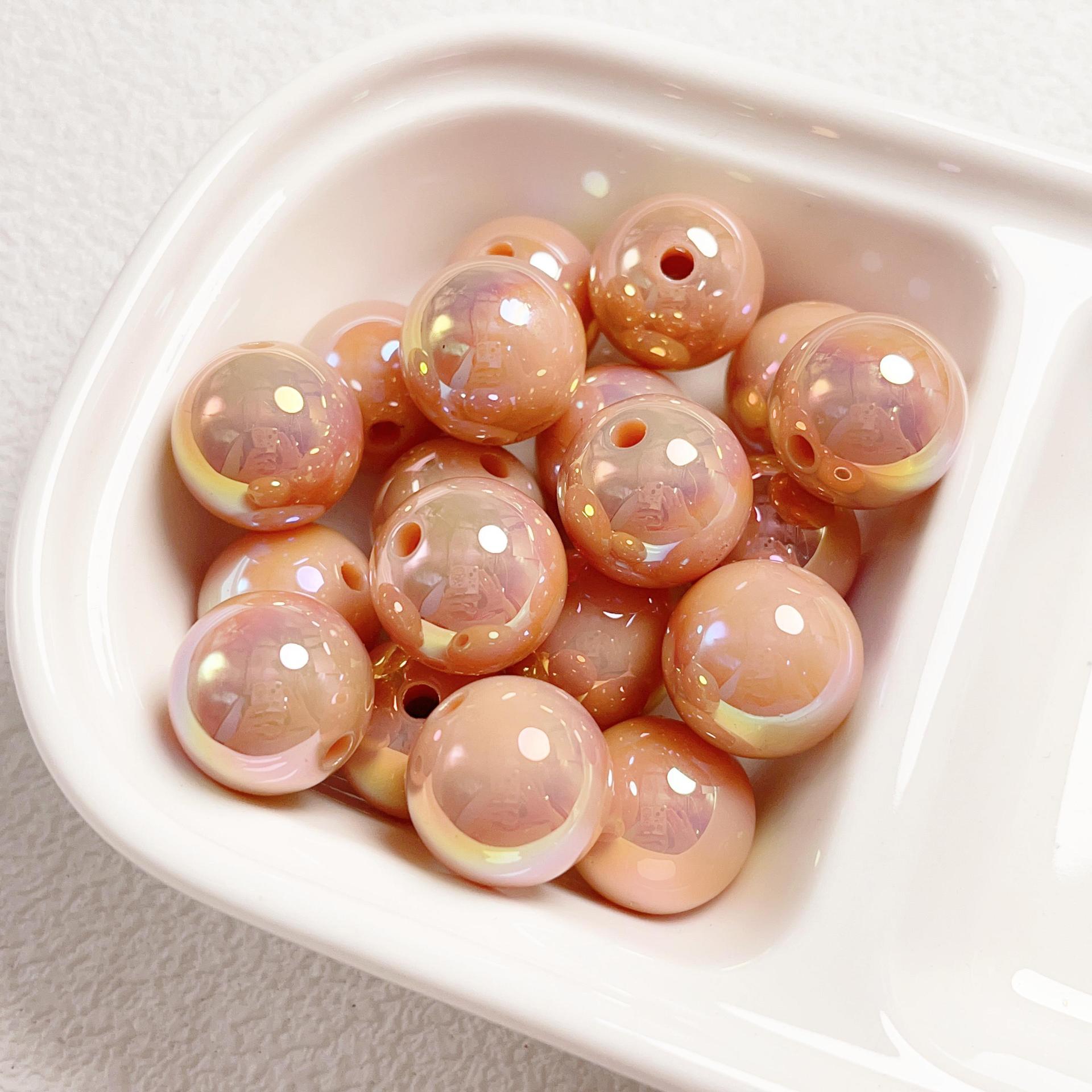 23g Weight Beads Jewelry Making Type DIY Jewelry Accessories Classification 10 PCS/Package Quantity Acrylic Material Ball Pattern Plating Design Simple Style Style 10 PCS/Package Arylic Ball DIY Jewelry Accessories Beads 3