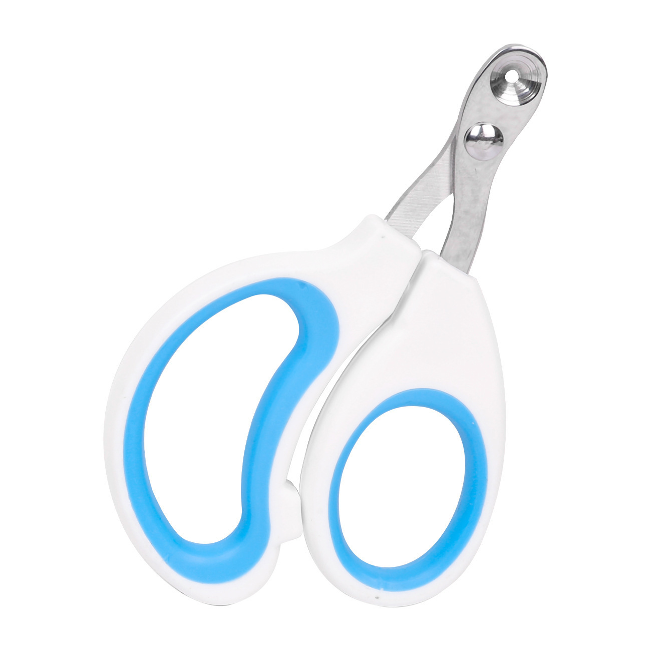 Gato especial tijeras de uñas agujeros redondos tijeras ciegas tijeras anti-tijeras líneas de sangre mascotas cortador de uñas de acero inoxidable al por mayor transfronterizo