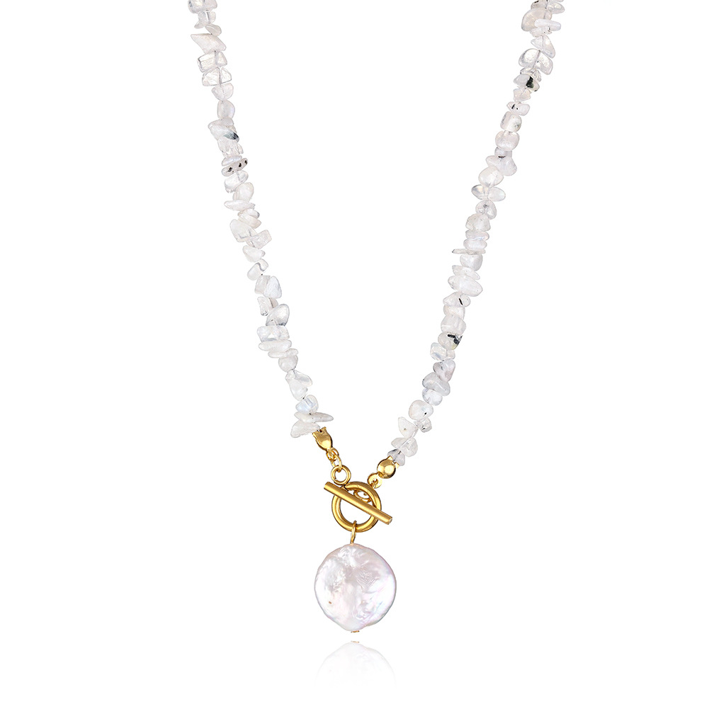 40g Weight Freshwater Pearl Pendant Material Pendant Necklace Classification 1 Piece Quantity Holiday, Daily Occasion Freshwater Pearl Material Irregular Pattern Women's Gender Toggle, Beaded Design Casual Style Casual Irregular Freshwater Pearl Gravel Pendant Necklace In Bulk 11