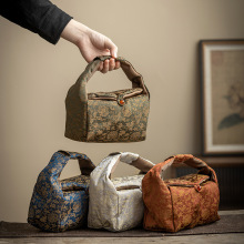 新中式织锦茶事包茶壶茶杯收纳包茶具便携收纳袋户外旅行茶具布包