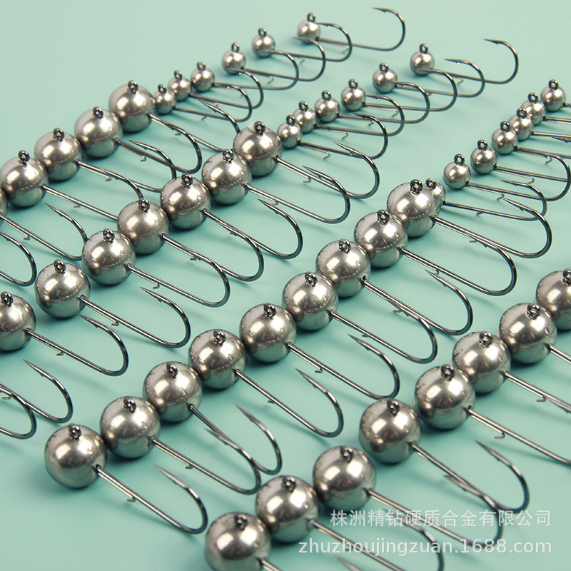 Tungsten Jig head大背刺精细钨钢铅头钩 锁鱼效果好