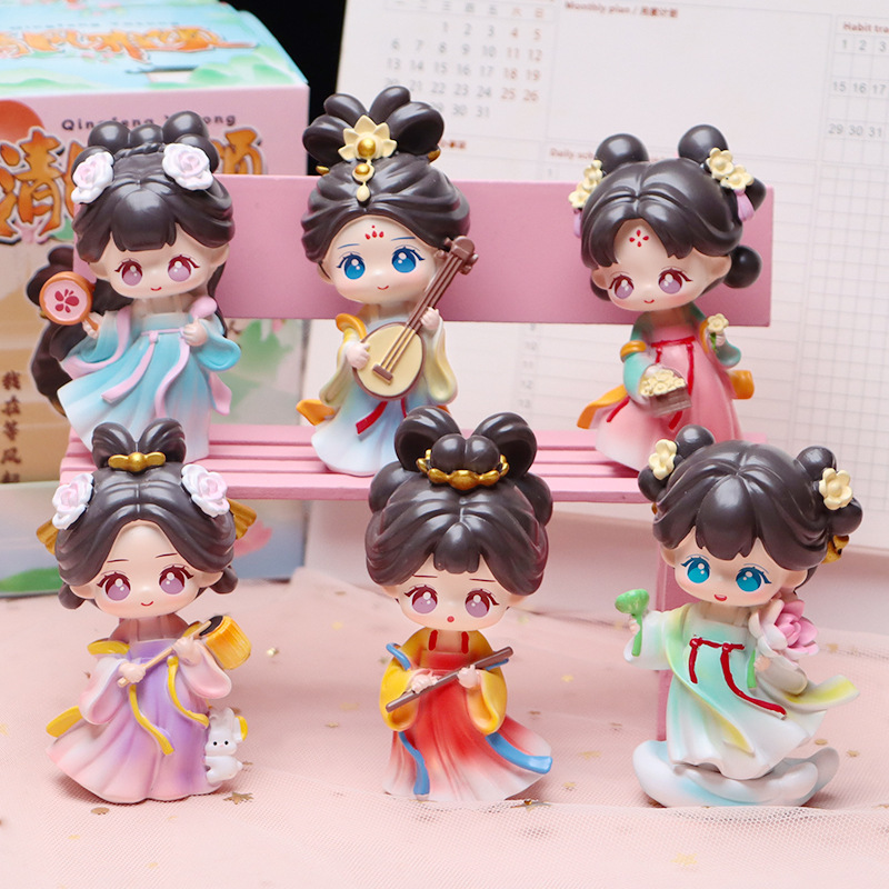Ancient Style Qingfeng Yasheng Blind Box Creative Chinese Fashion Han Dynasty Doll Gift for Princess Birthday Trendy Toy Peripheral Small Gifts Ancient Style Qingfeng Yasheng Blind Box Creative Chinese Fashion Han Dynasty Doll Gift for Princess Birthday Trendy Toy Peripheral Small Gifts