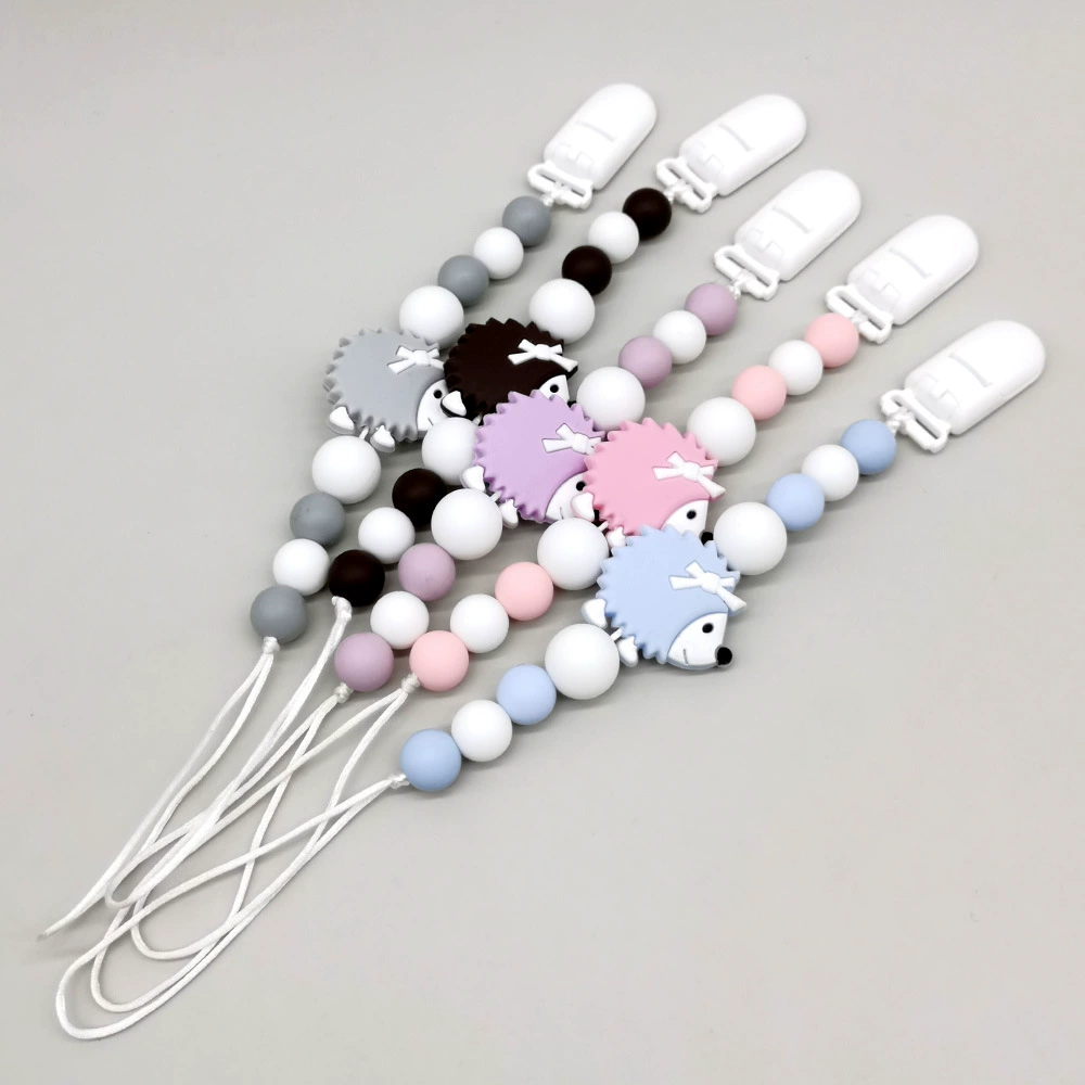 Children's silicone pacifier, chewy lanyard holder for correct bite