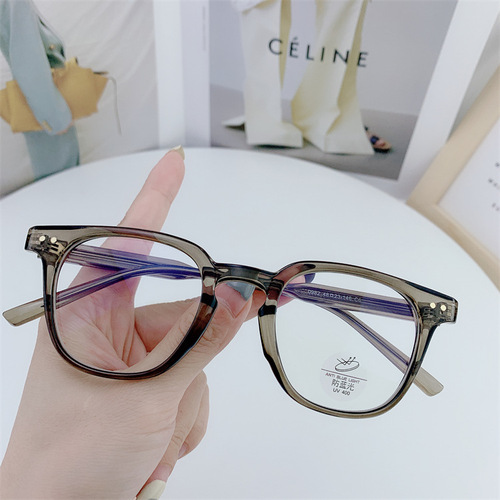  New Xiaohongshu-Style Eyeglass Frames: Board Material with Inserted Core, Myopia Lenses, Clear-Looking Design, Anti-Blue Light, and Plain Glasses