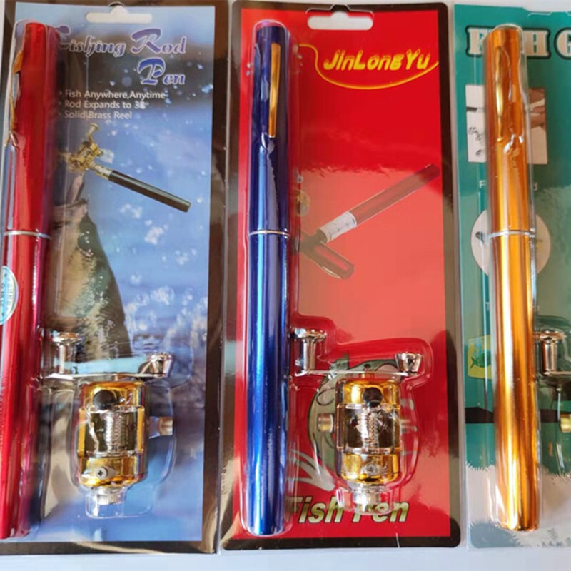 Pen small miniature mini fishing rod 1 meter 1.4 meter 1.6 drum wheel ice just ultra short pocket rod pen fishing rod