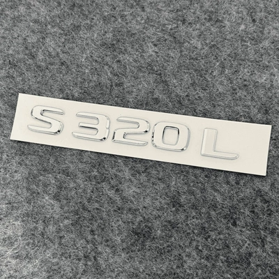 Car logo English lettering - standard-s320l-same-as-original-car-bright-silver
