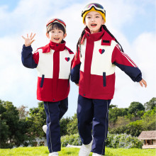 幼儿园园服秋冬校服套装小学生儿童冲锋衣班服运动学院风三合一