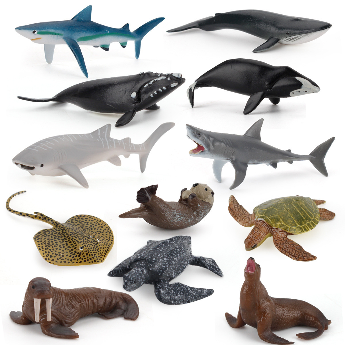 Lifelike children's realistic marine animal model