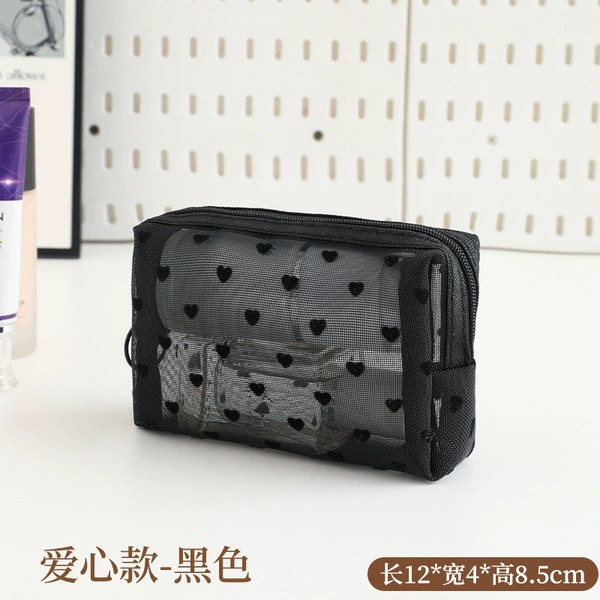 Black little heart-small octagonal