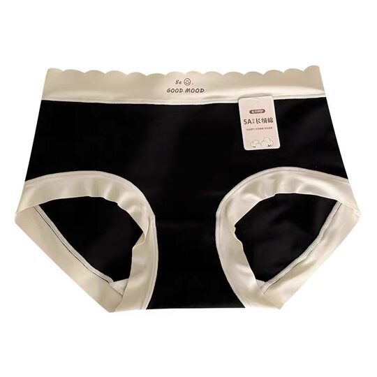 Class A Xinjiang Cotton Comfortable Pure Cotton Underwear Women's 5A Cotton Breathable Antibacterial Traceless Middle Waist Girls Briefs plus size