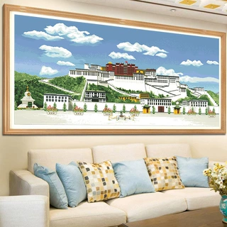 十字绣厂家抖音快手小红书一件代发2026新款线绣客厅刺绣布达拉宫