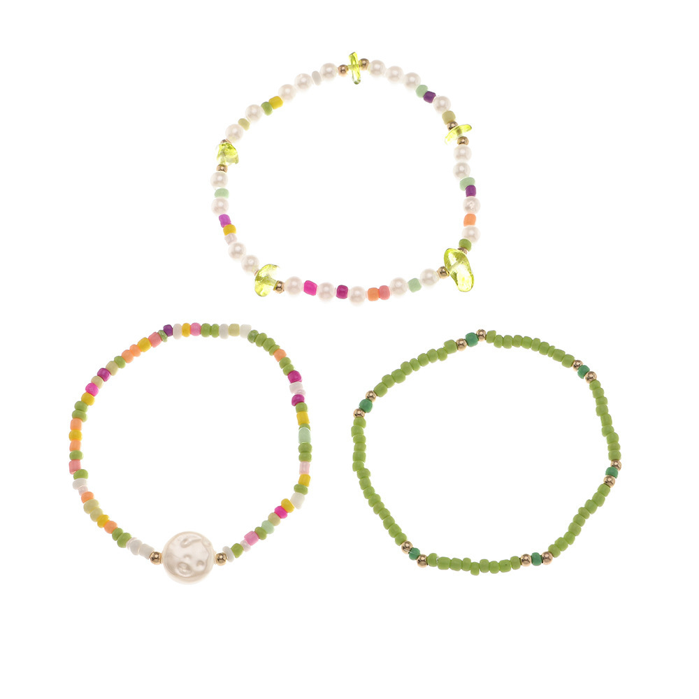 15g Weight Bracelets Classification Beads Chain Material 1 Set Quantity Casual, Daily Occasion Artificial Crystal, Seed Bead Material Geometric Pattern Women's Gender Beaded Design Simple Style Style Simple Style Geometric Artificial Crystal Seed Bead Beaded Women's Bracelets 22
