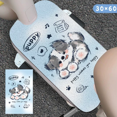 electric vehicle floor mat, wear-resistant, protects | Avtomobil döşəmə paspasları - sky-blue-puppy-2540cmsilk-loop