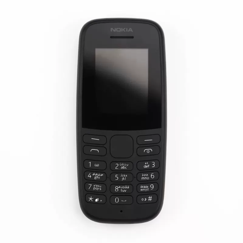 Меку 1059-106 Dual-SIM телефон с физической клавиатурой, GSM, компактные размеры 4,26x12,36 см, черный
