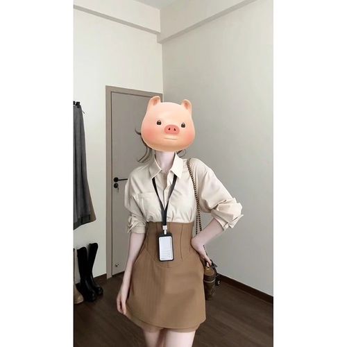 French Retro Polo Long-Sleeve Shirt + Khaki Pants Women's 2025 Spring Korean Style Set Fashion